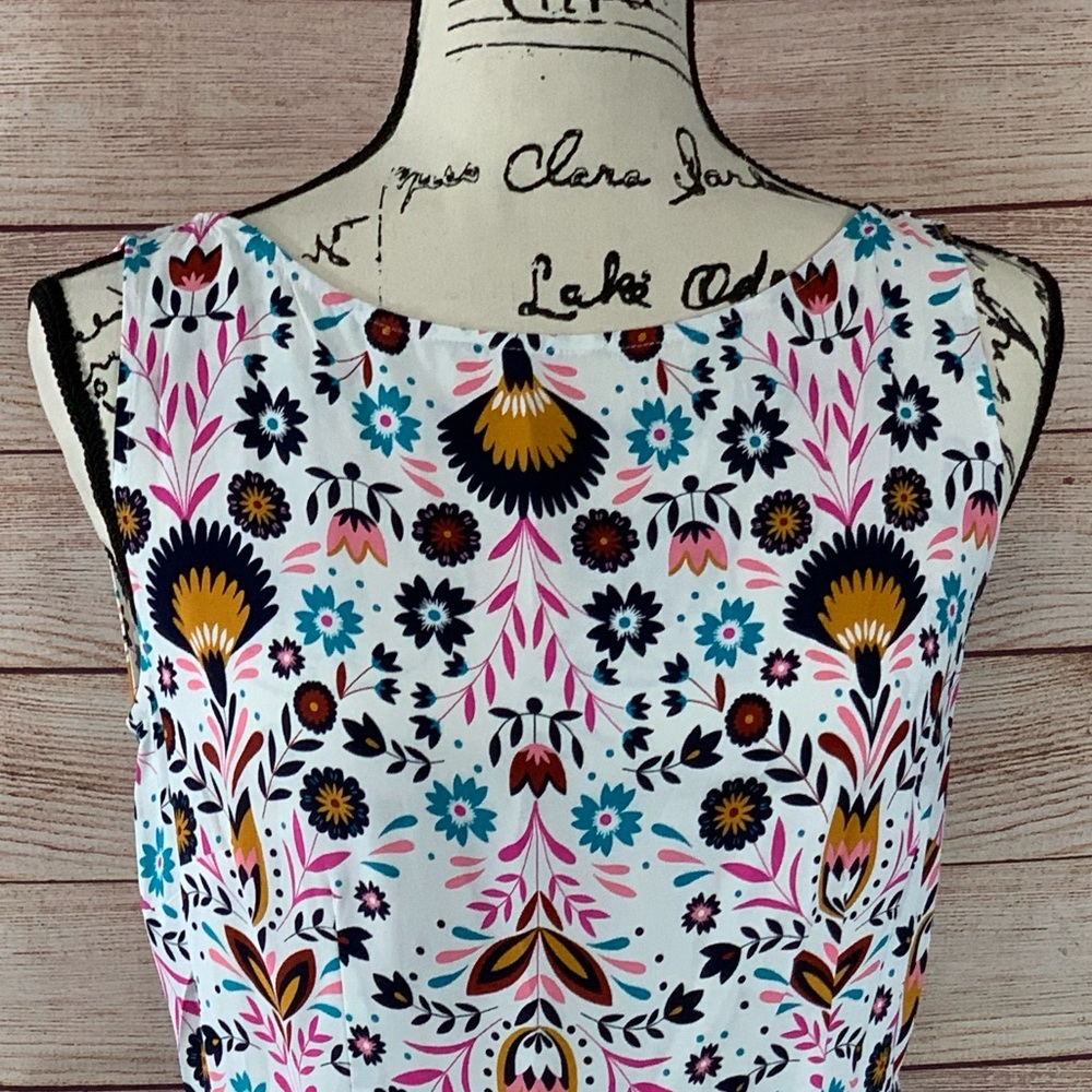 Boden Sleeveless Dress Flared Bottom - Picture 2 of 10